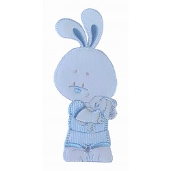 Iron-on Patch - Light Blue Baby Rabbit